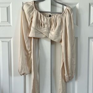 Windsor Silky Long Sleeve Wrap Top